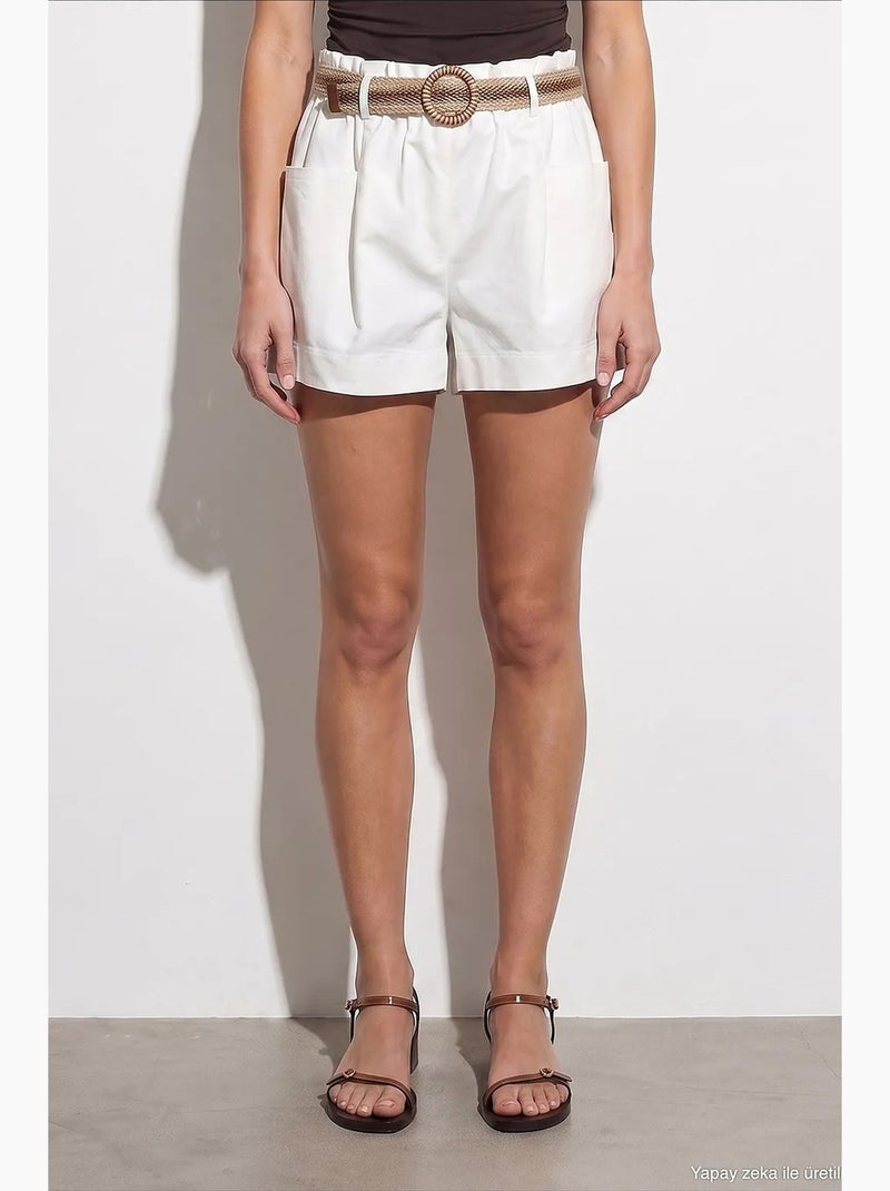 Shorts de algodón y elastano dilvin Blanco - Kiabi
