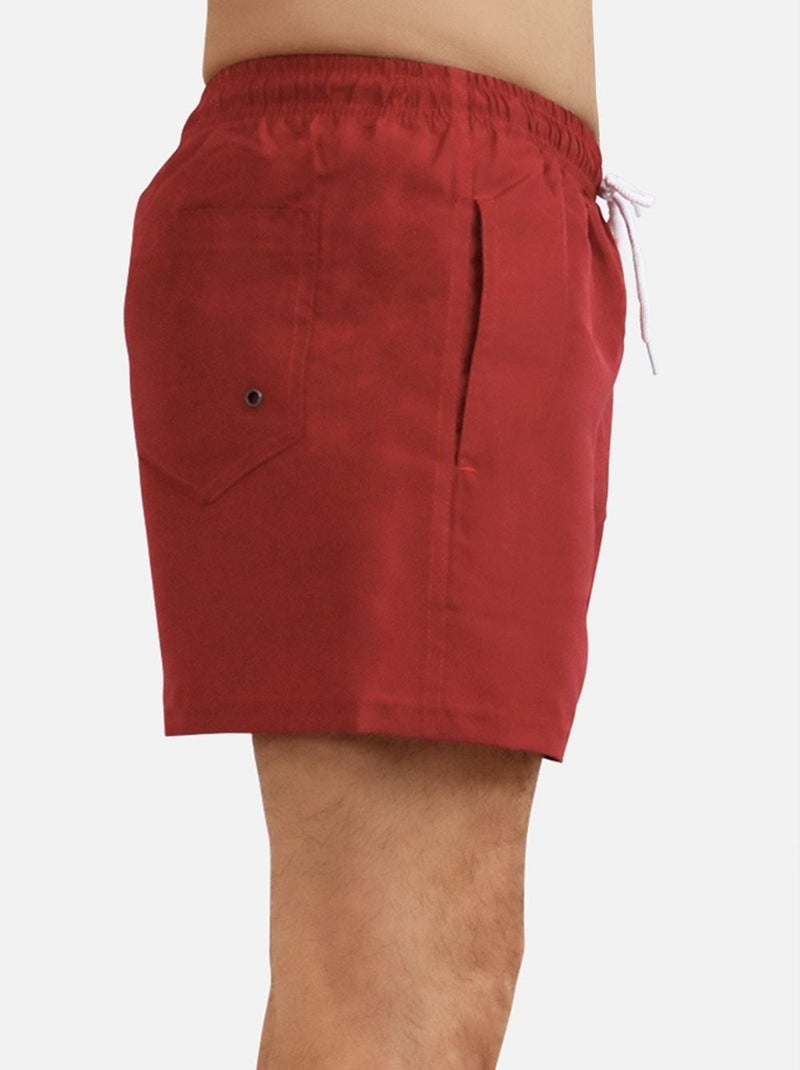 Shorts de baño lisos Kebello Rojo - Kiabi