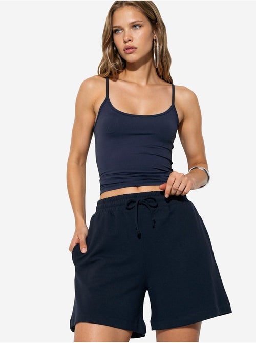 Shorts de chándal de tiro medio con cordón busem - Kiabi Shorts de chándal de tiro medio con cordón busem - Kiabi