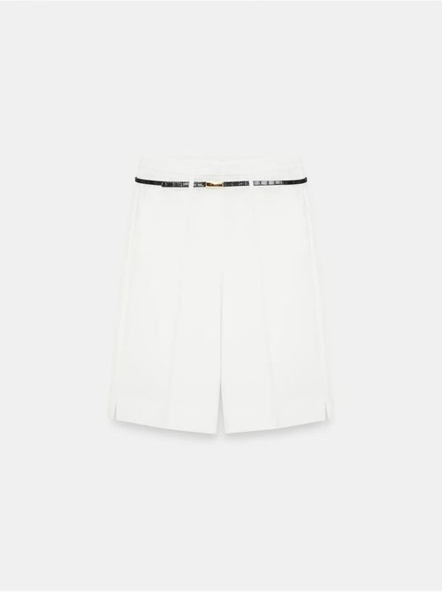 Shorts de crepé de tiro alto y pernera ancha con cinturón dilvin - Kiabi Shorts de crepé de tiro alto y pernera ancha con cinturón dilvin - Kiabi