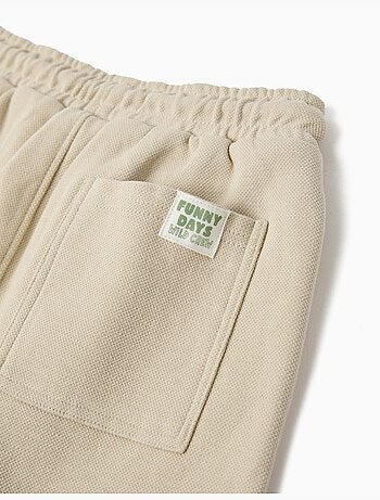 Shorts de felpa texturizados, MO Fashion