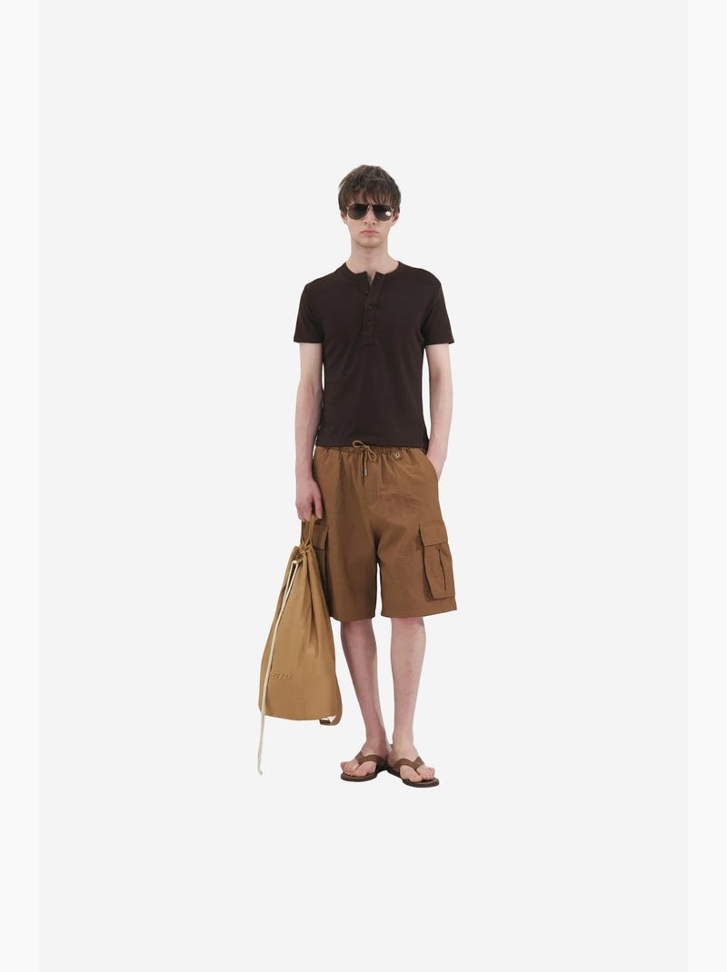 Shorts de hombre de algodón y poliamida giesto Camel - Kiabi