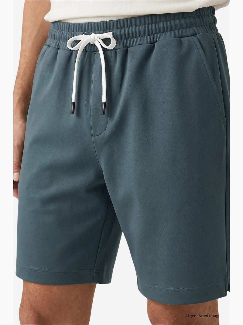 Shorts de hombre de poliéster-elastano tommy Verde botella - Kiabi