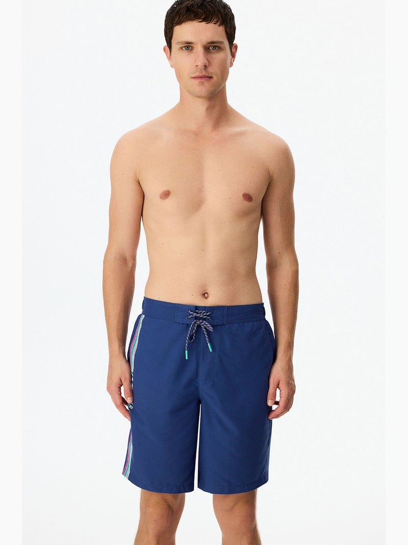 Shorts de hombre surfer con estampado de eslogan penti Azul marino - Kiabi