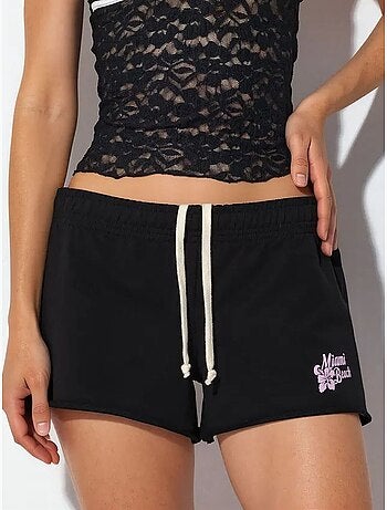 Shorts de jersey de mujer de tiro medio busem