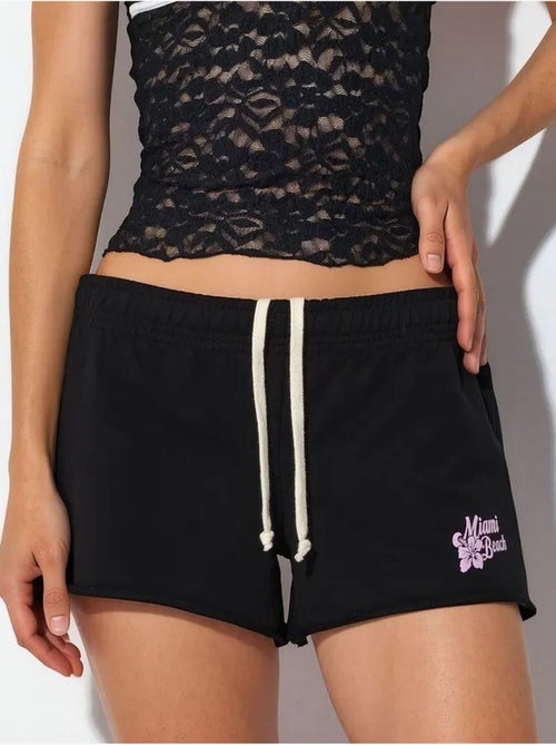 Shorts de jersey de mujer de tiro medio busem - Kiabi Shorts de jersey de mujer de tiro medio busem - Kiabi