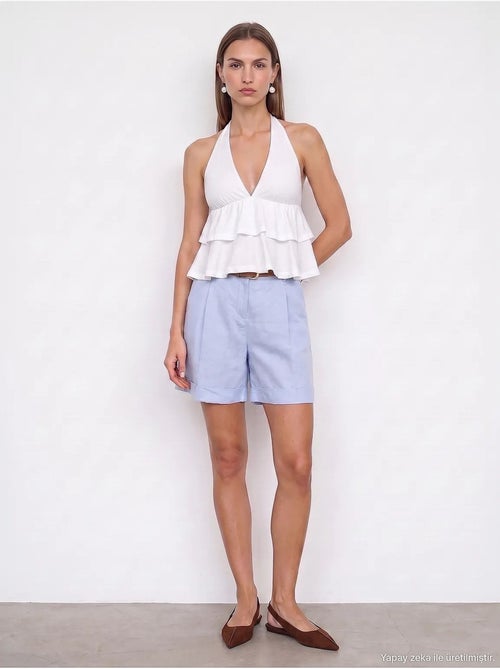 Shorts de lino dilvin - Kiabi