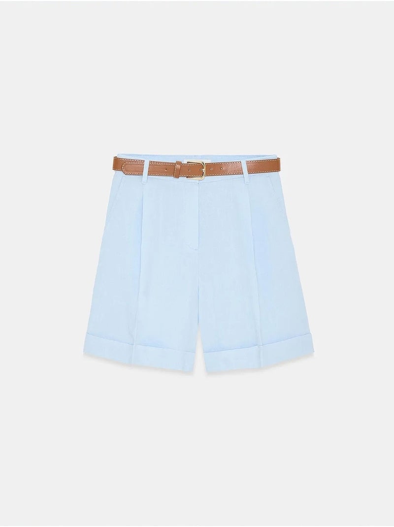Shorts de lino dilvin Azul cielo - Kiabi