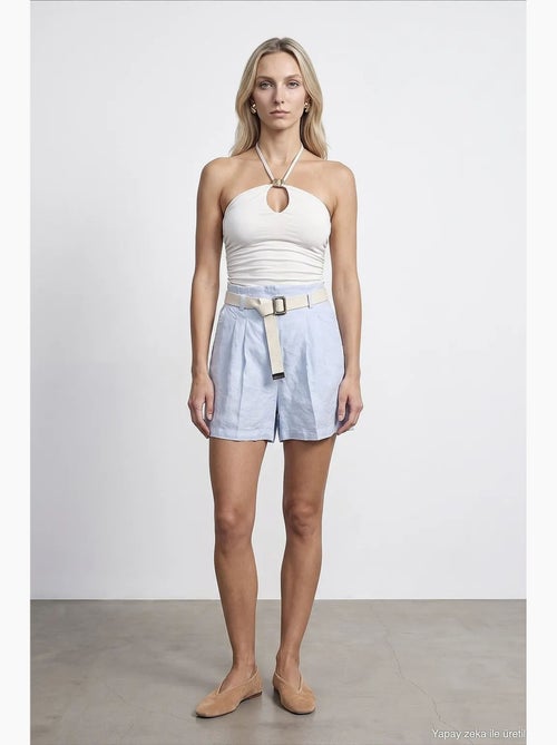Shorts de lino dilvin - Kiabi