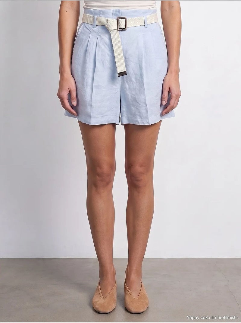 Shorts de lino dilvin Azul cielo - Kiabi