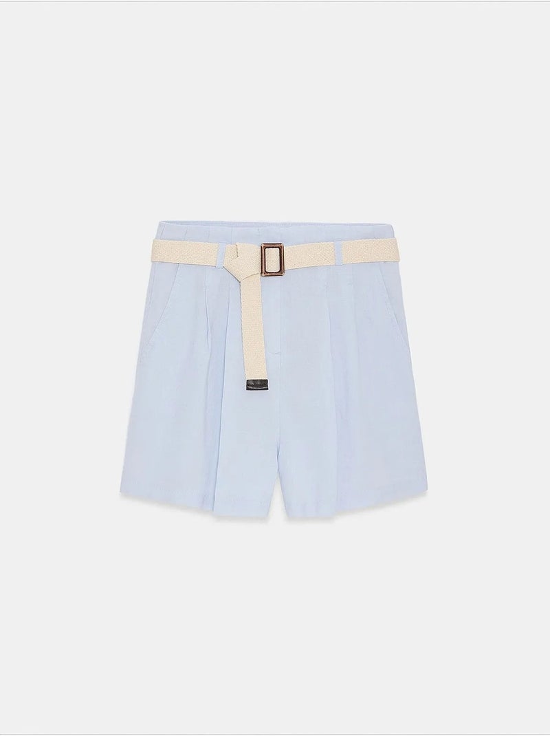 Shorts de lino dilvin Azul cielo - Kiabi