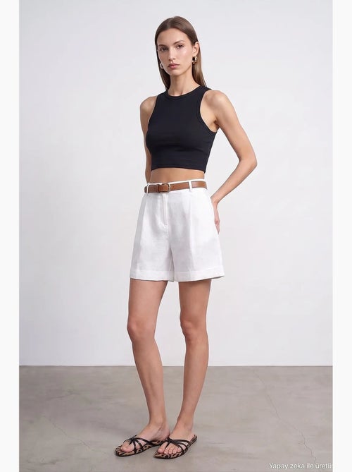 Shorts de lino dilvin - Kiabi