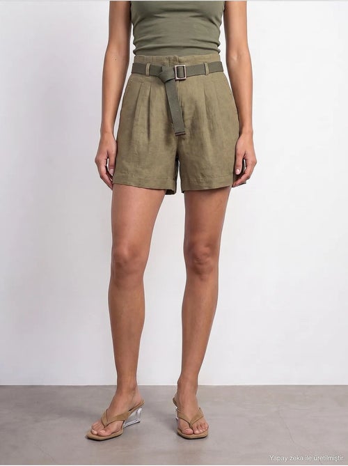 Shorts de lino dilvin - Kiabi