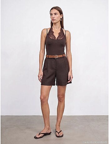 Shorts de lino dilvin
