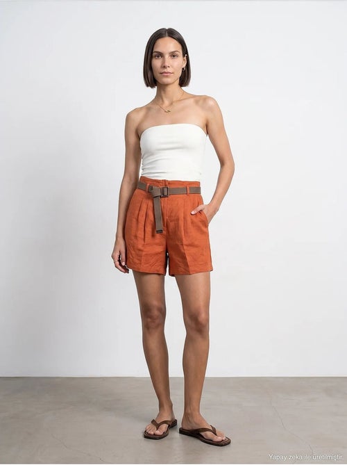 Shorts de lino dilvin - Kiabi