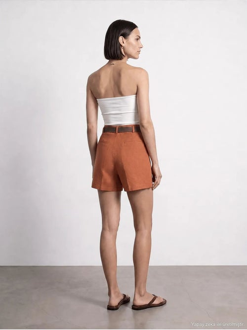 Shorts de lino dilvin - Kiabi