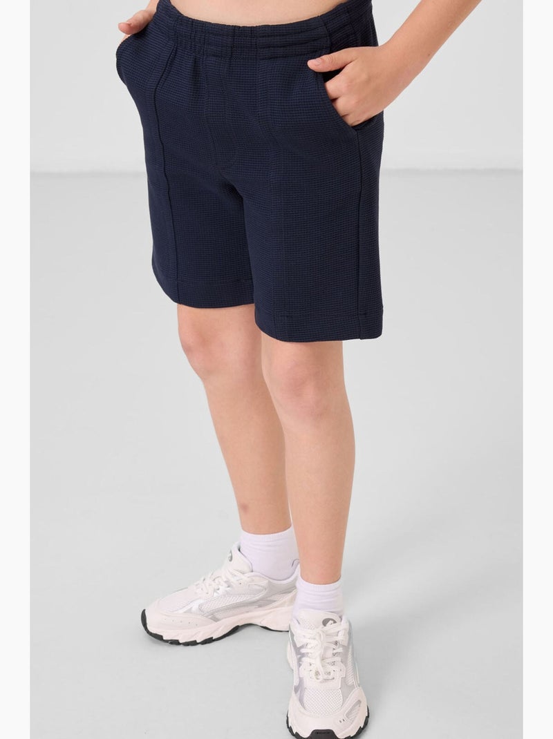 Shorts de mezcla de algodón de poner sin cierre tommy Azul marino - Kiabi