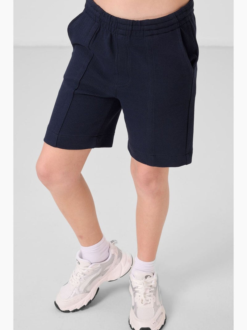 Shorts de mezcla de algodón de poner sin cierre tommy Azul marino - Kiabi