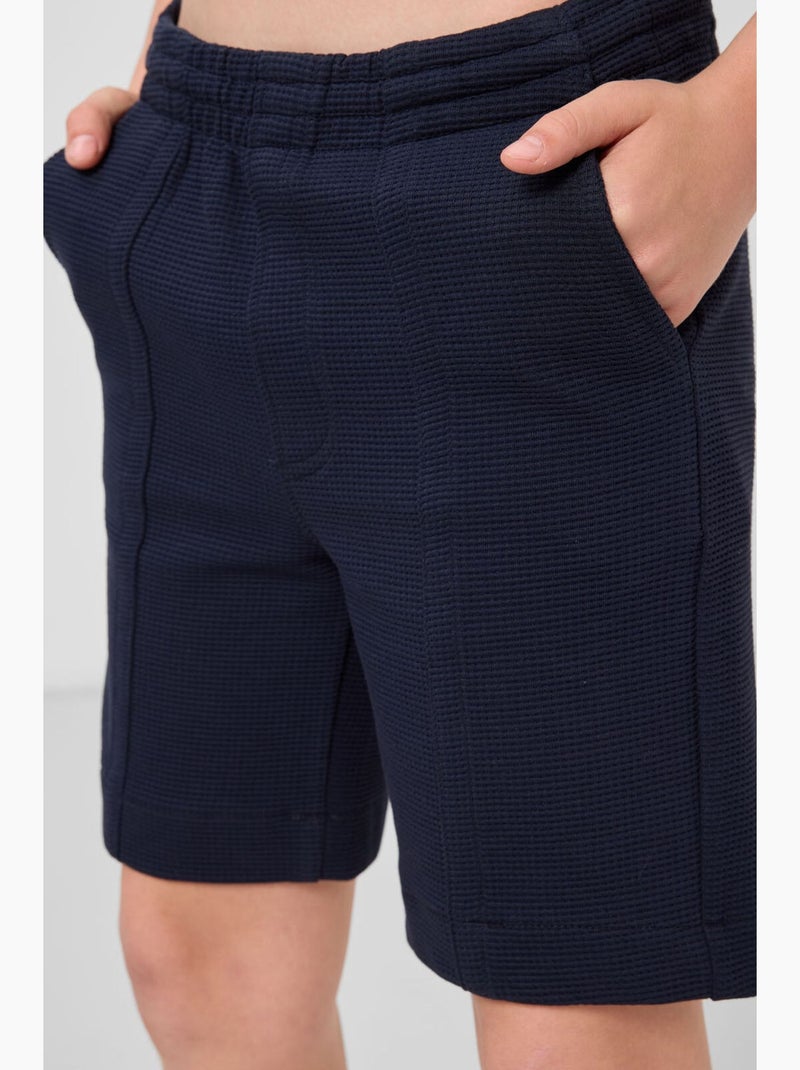 Shorts de mezcla de algodón de poner sin cierre tommy Azul marino - Kiabi