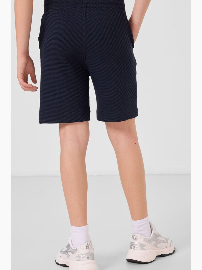 Shorts de mezcla de algodón de poner sin cierre tommy Azul marino - Kiabi