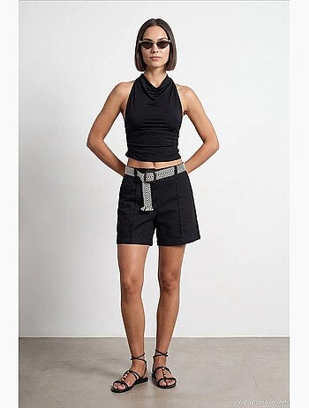 Shorts de mezcla de lino dilvin