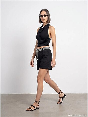 Shorts de mezcla de lino dilvin