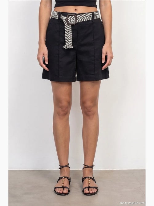 Shorts de mezcla de lino dilvin - Kiabi