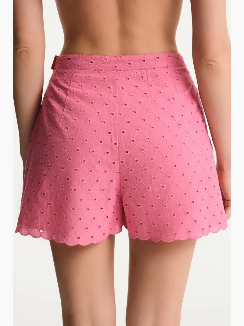 Shorts de mujer oriana penti Rosa fluo/Solinotes - Kiabi