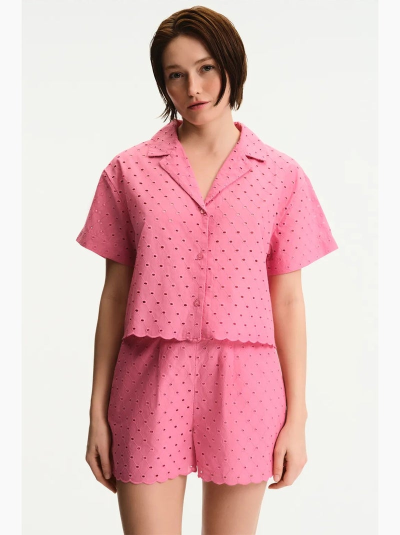 Shorts de mujer oriana penti Rosa fluo/Solinotes - Kiabi