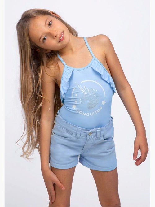 Shorts de niña celeste - Kiabi Shorts de niña celeste - Kiabi