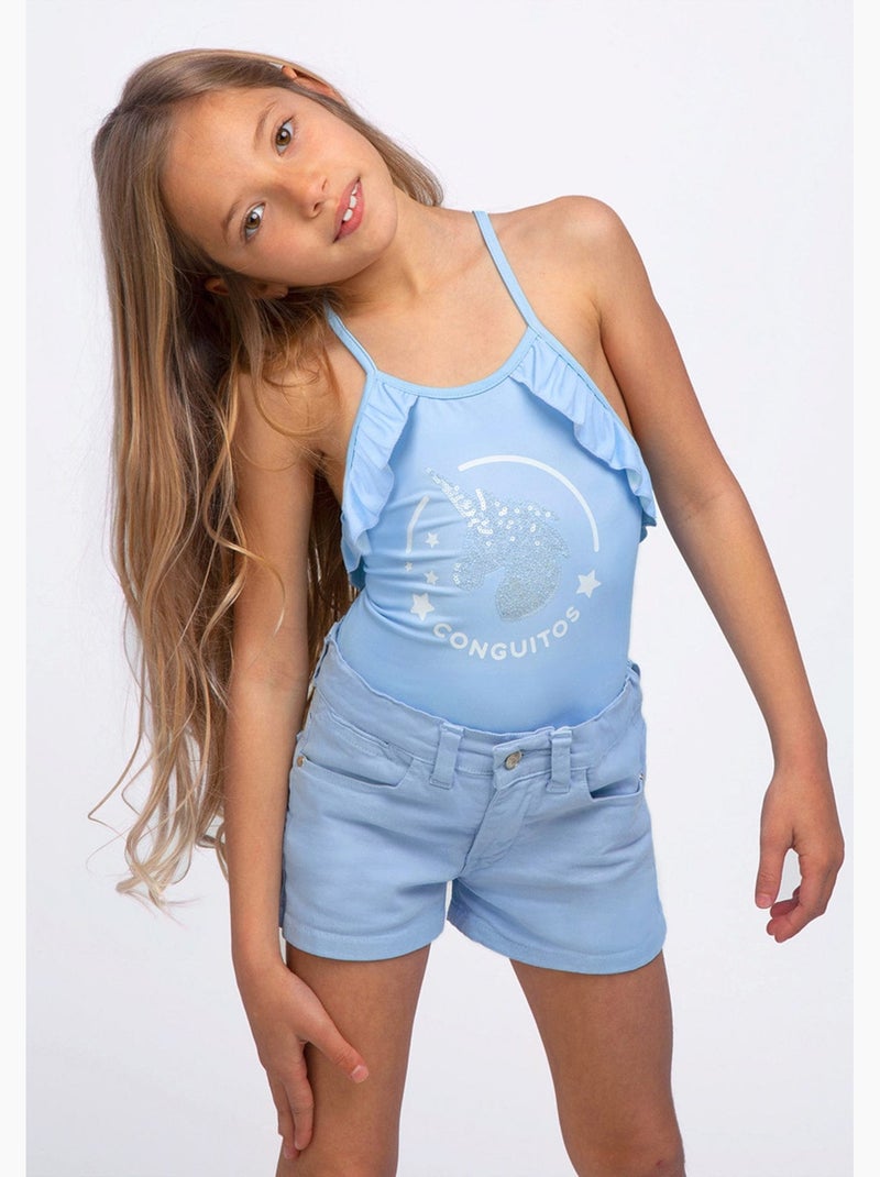 Shorts de Niña Celeste Azul - Kiabi