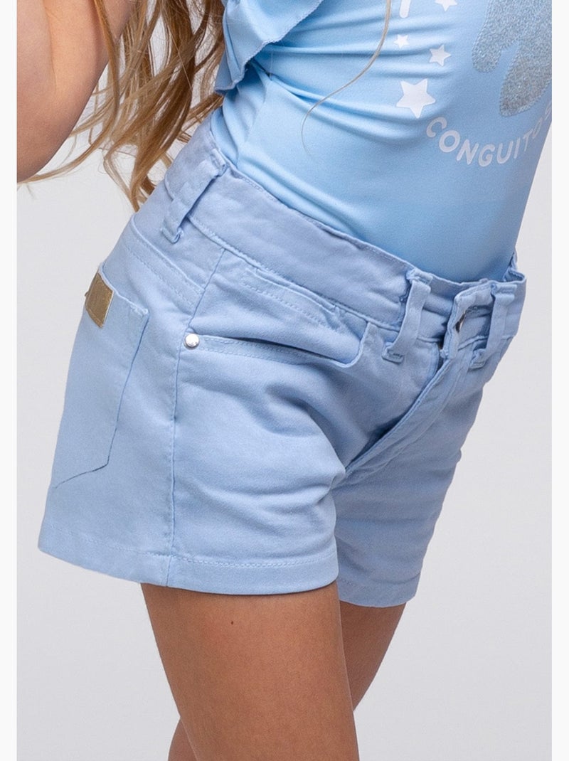 Shorts de Niña Celeste Azul - Kiabi