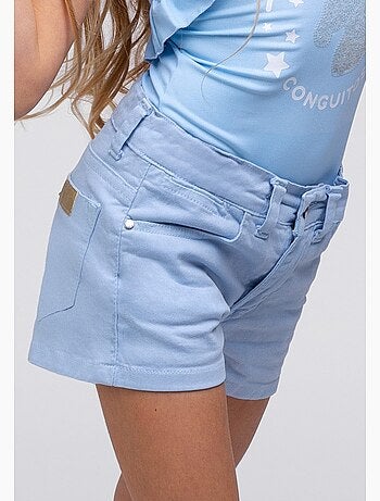 Shorts de niña celeste