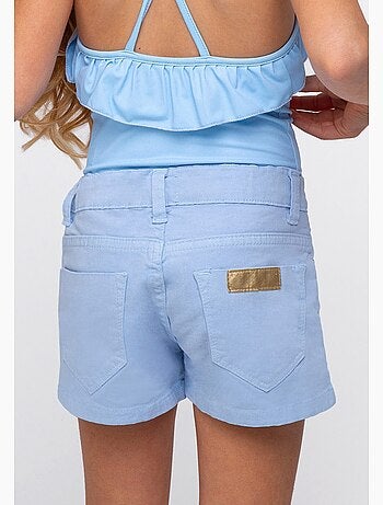 Shorts de niña celeste
