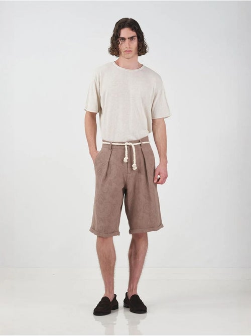 Shorts de pernera ancha de tiro medio texturizados giesto - Kiabi Shorts de pernera ancha de tiro medio texturizados giesto - Kiabi
