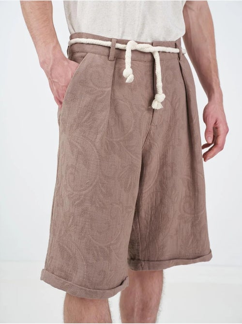Shorts de pernera ancha de tiro medio texturizados giesto - Kiabi Shorts de pernera ancha de tiro medio texturizados giesto - Kiabi