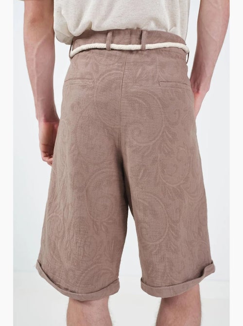 Shorts de pernera ancha de tiro medio texturizados giesto - Kiabi Shorts de pernera ancha de tiro medio texturizados giesto - Kiabi