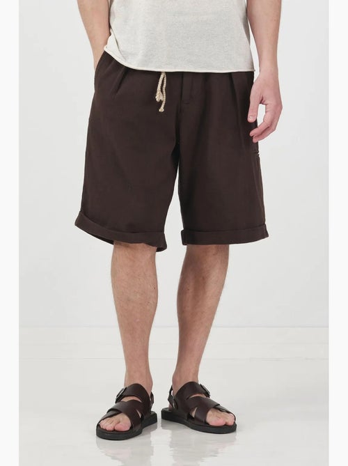Shorts de pierna ancha relaxed fit de tiro medio con bolsillos giesto - Kiabi Shorts de pierna ancha relaxed fit de tiro medio con bolsillos giesto - Kiabi
