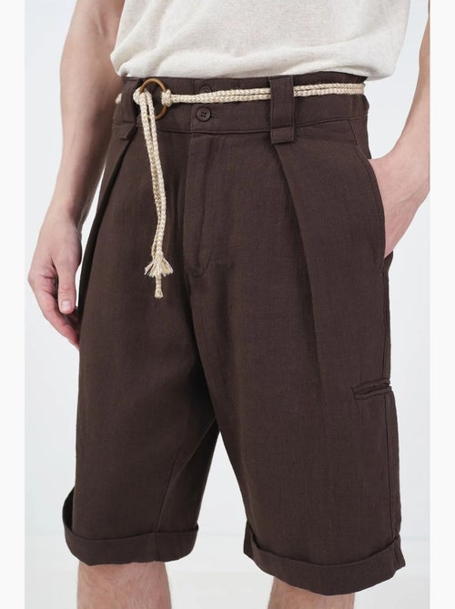 Shorts de pierna ancha relaxed fit de tiro medio con bolsillos giesto - Kiabi Shorts de pierna ancha relaxed fit de tiro medio con bolsillos giesto - Kiabi