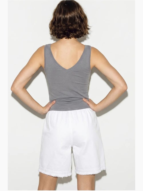 Shorts de pierna ancha y cintura alta en mezcla de algodón lucci - Kiabi Shorts de pierna ancha y cintura alta en mezcla de algodón lucci - Kiabi