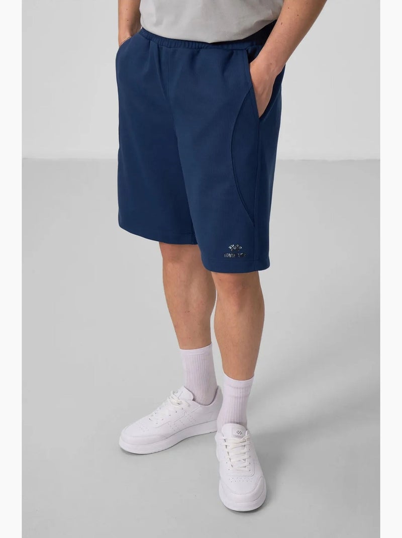 Shorts de punto oversize en mezcla de algodón tommy Azul marino - Kiabi