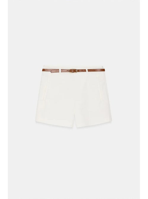 Shorts de punto sastre de tiro alto con cinturón dilvin - Kiabi Shorts de punto sastre de tiro alto con cinturón dilvin - Kiabi