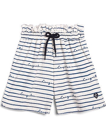 Shorts de rayas cintura elástica