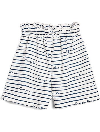 Shorts de rayas cintura elástica