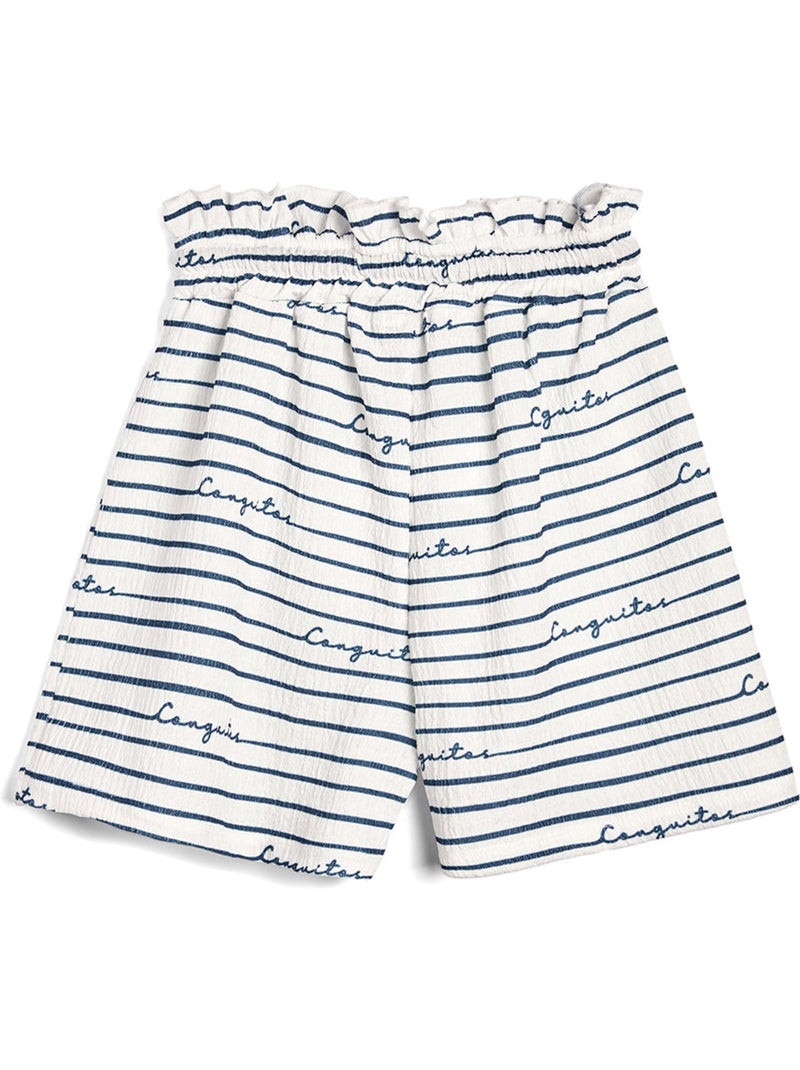 Shorts de rayas cintura elástica Azul marino - Kiabi