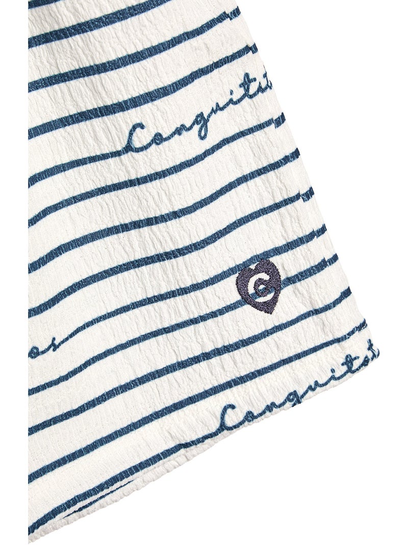 Shorts de rayas cintura elástica Azul marino - Kiabi