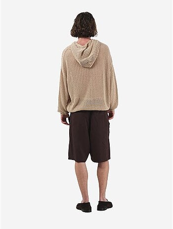 Shorts de tencel de tiro medio, pernera ancha y con cinturón giesto