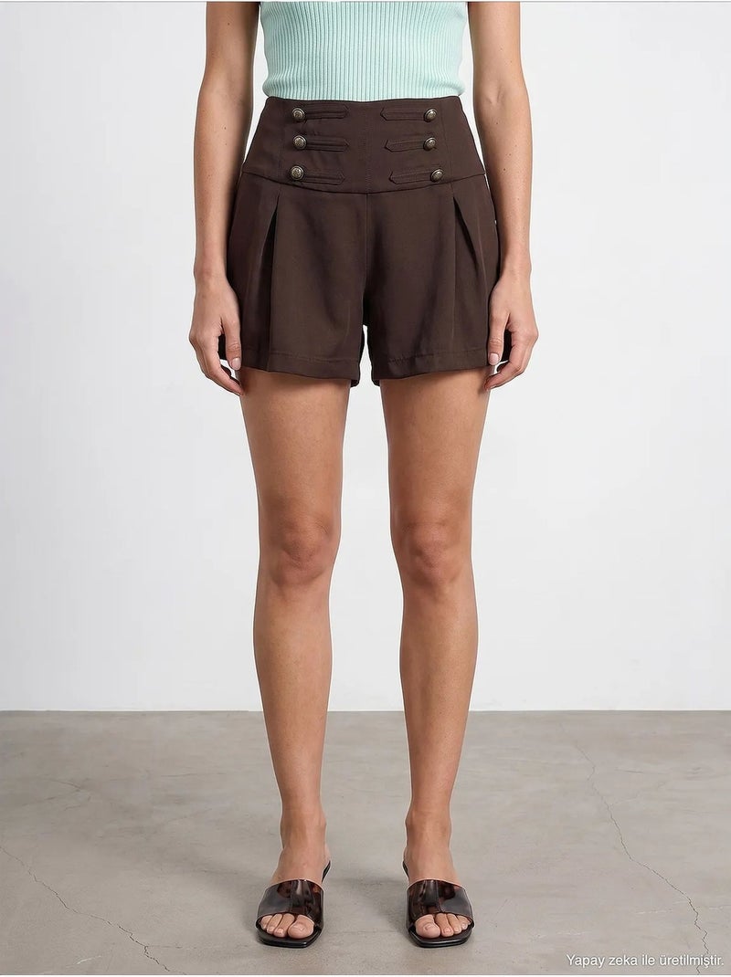 Shorts de tencel para mujer dilvin Marrón - Kiabi