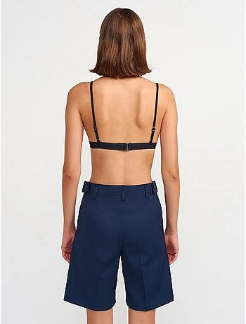 Shorts de tiro alto con cinturón y pernera ancha dilvin