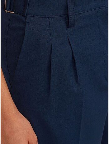 Shorts de tiro alto con cinturón y pernera ancha dilvin